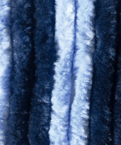 Flauschvorhang 56 x 185 cm hblau-dblau