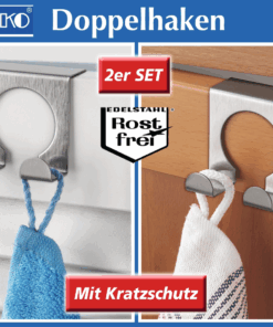 Küchendoppelhaken Edelstahl