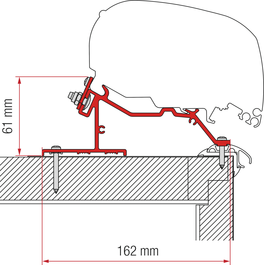 Adapter-Kit F80-F65 Caravan Roof Adapter-Kit F80-F65 Caravan Roof
