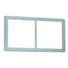 Abdeckrahmen silber, 2-fach 80922.c97a15ca