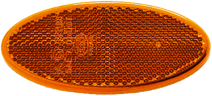 Rückstrahler oval gelb selbstklebend Rückstrahler oval gelb selbstklebend