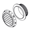 Luftausströmer D90 grau 9000697.1bc95dbe