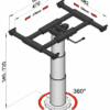 Liftgestell mit Verdrehung gussgrau Liftgestell mit Verdrehung gussgrau