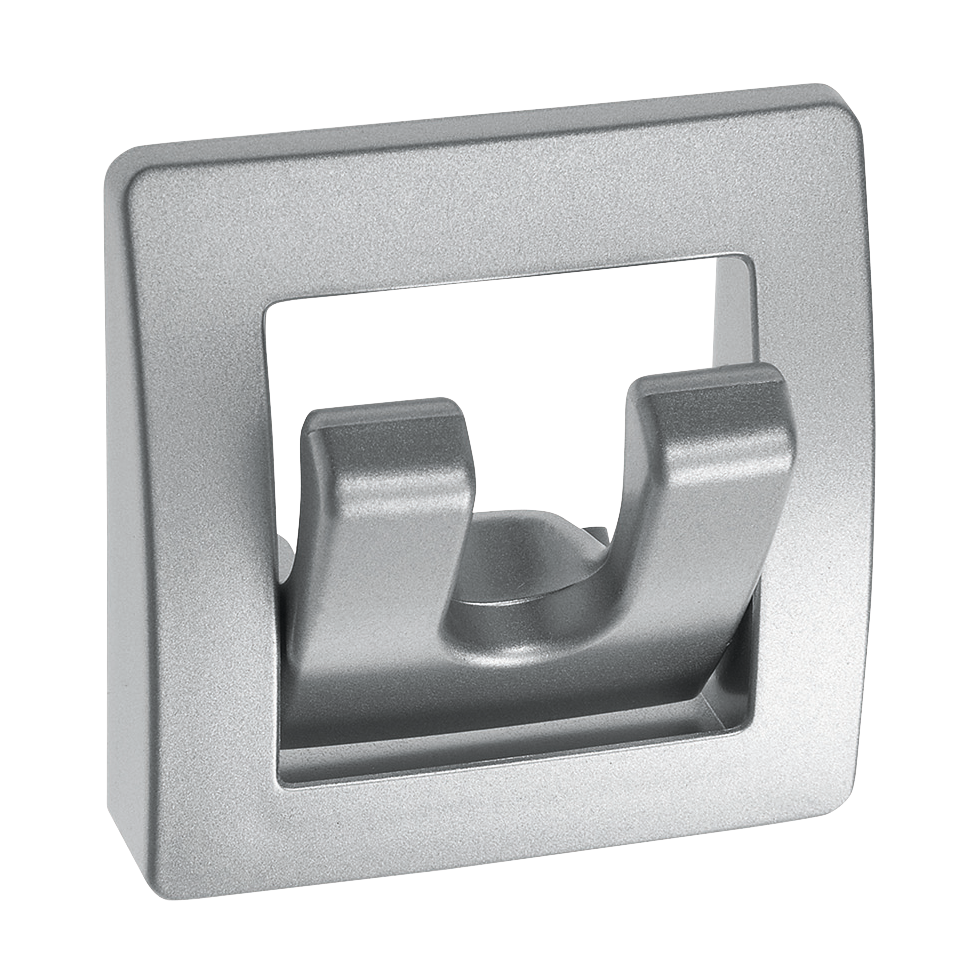 Garderoben-Haken 2-fach silber Garderoben-Haken 2-fach silber