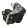 BARTON Dreifachblock gleitl. 54mm, Seil 12mm, Wirbelschäkel, Klemme BARTON Dreifachblock kugell. 70mm