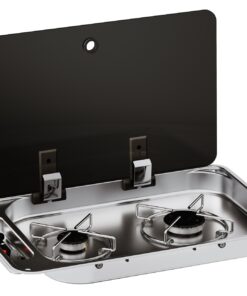 CAN Einbau-Gaskocher FC1336 mit 2 Kochfeldern und Glasdeckel