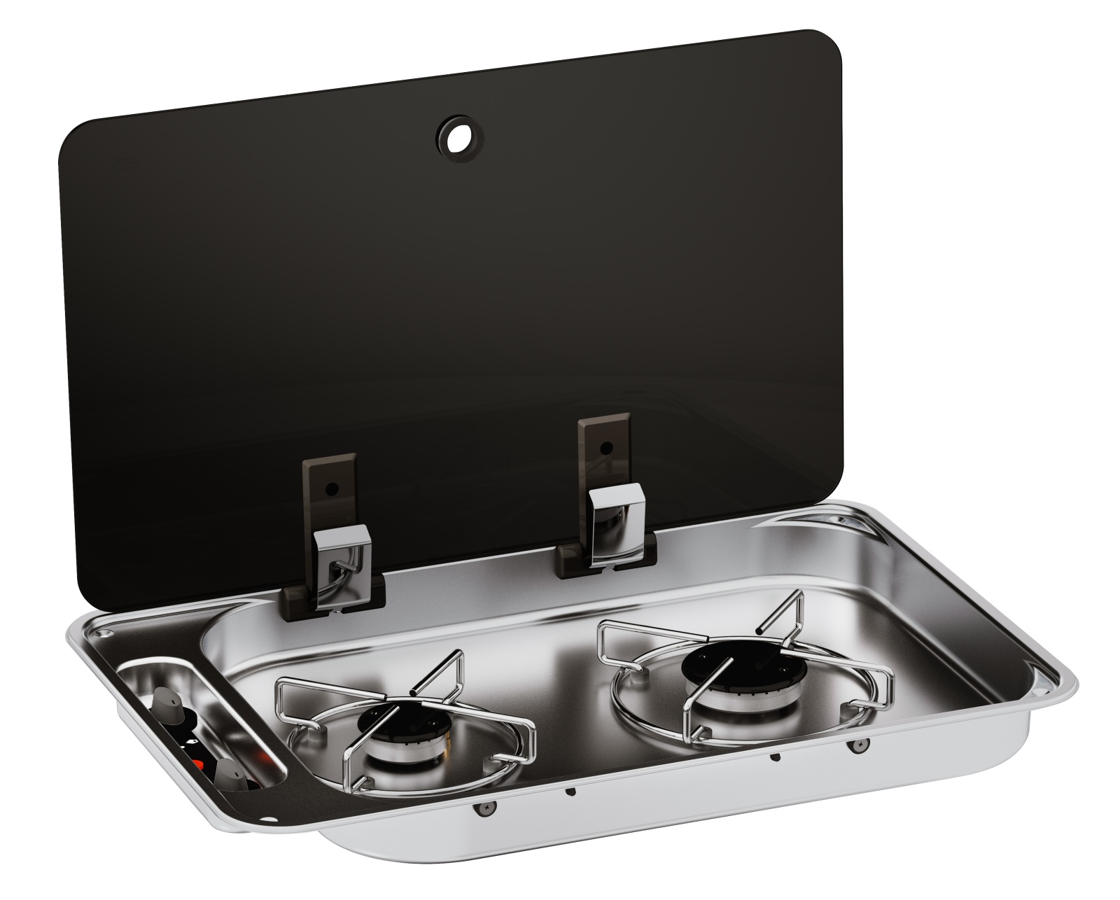 CAN Einbau-Gaskocher FC1336 mit 2 Kochfeldern und Glasdeckel CAN Einbau-Gaskocher FC1336 mit 2 Kochfeldern und Glasdeckel