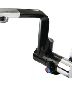 CAN Wasserhahn, klappbar kalt/warm PP/Cr 12V-Schalter, für Schlauch 8/10mm