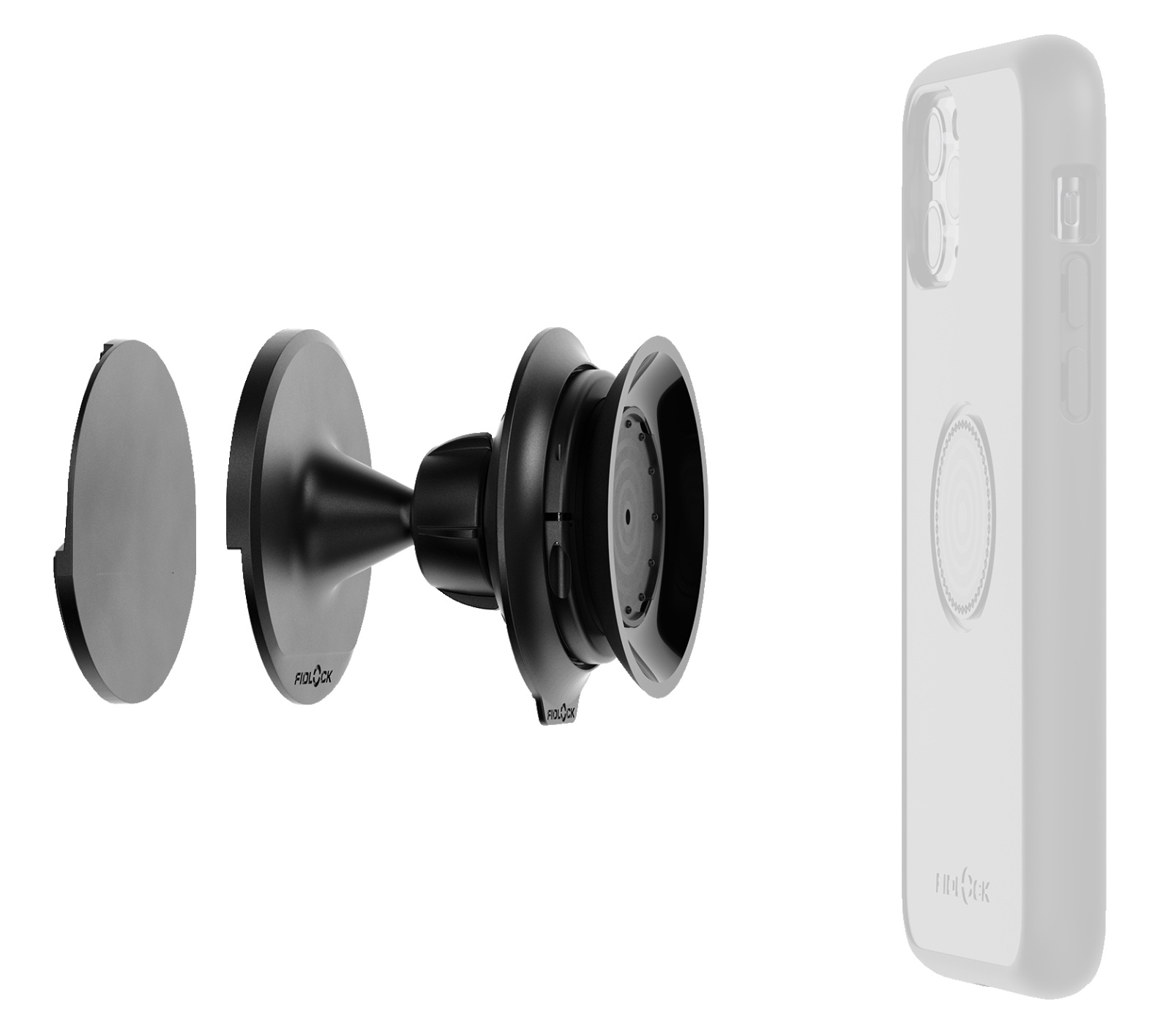 FIDLOCK Vakuum-magn. Smartphone-Halterung zum Ankleben auf Oberflächen FIDLOCK Vakuum-magn. Smartphone-Halterung zum Ankleben auf Oberflächen