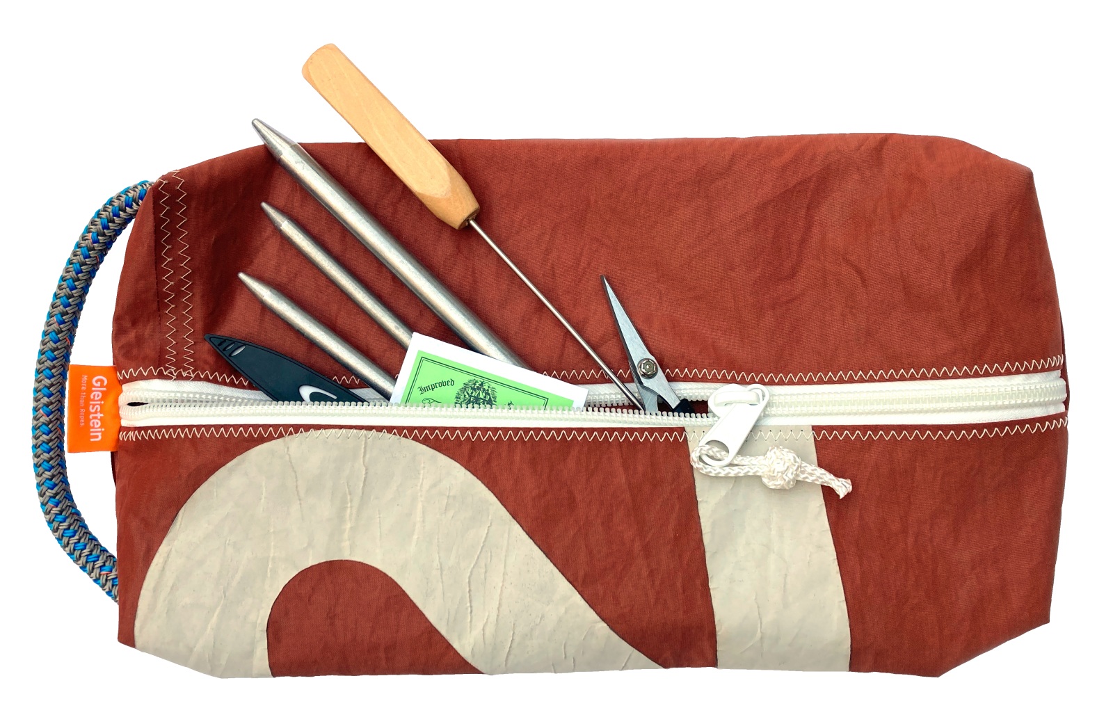 GLEISTEIN Spleißertasche aus gebrauchtem Segeltuch, 420mm GLEISTEIN Spleißertasche aus gebrauchtem Segeltuch, 420mm