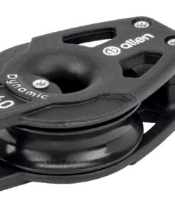 ALLEN Einfachblock kugell. 40mm, Seil 10mm, Wirbelschäkel/U-Bügel