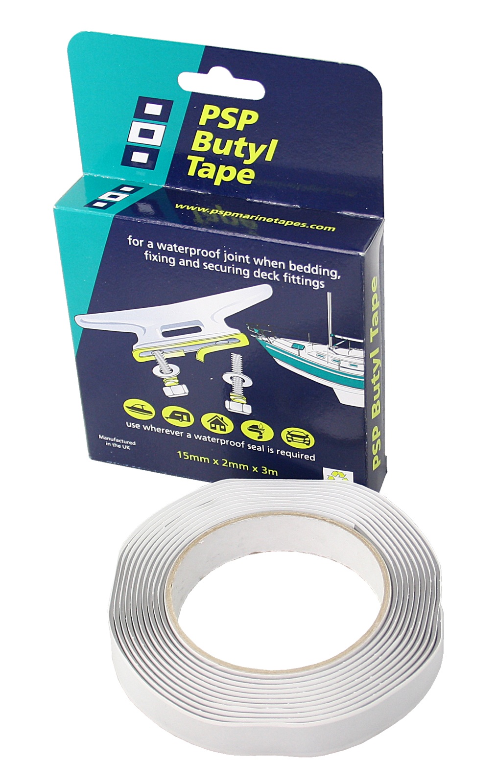 PSP Butyl Tape 15x2mm 3m grau PSP Butyl Tape 15x2mm 3m grau