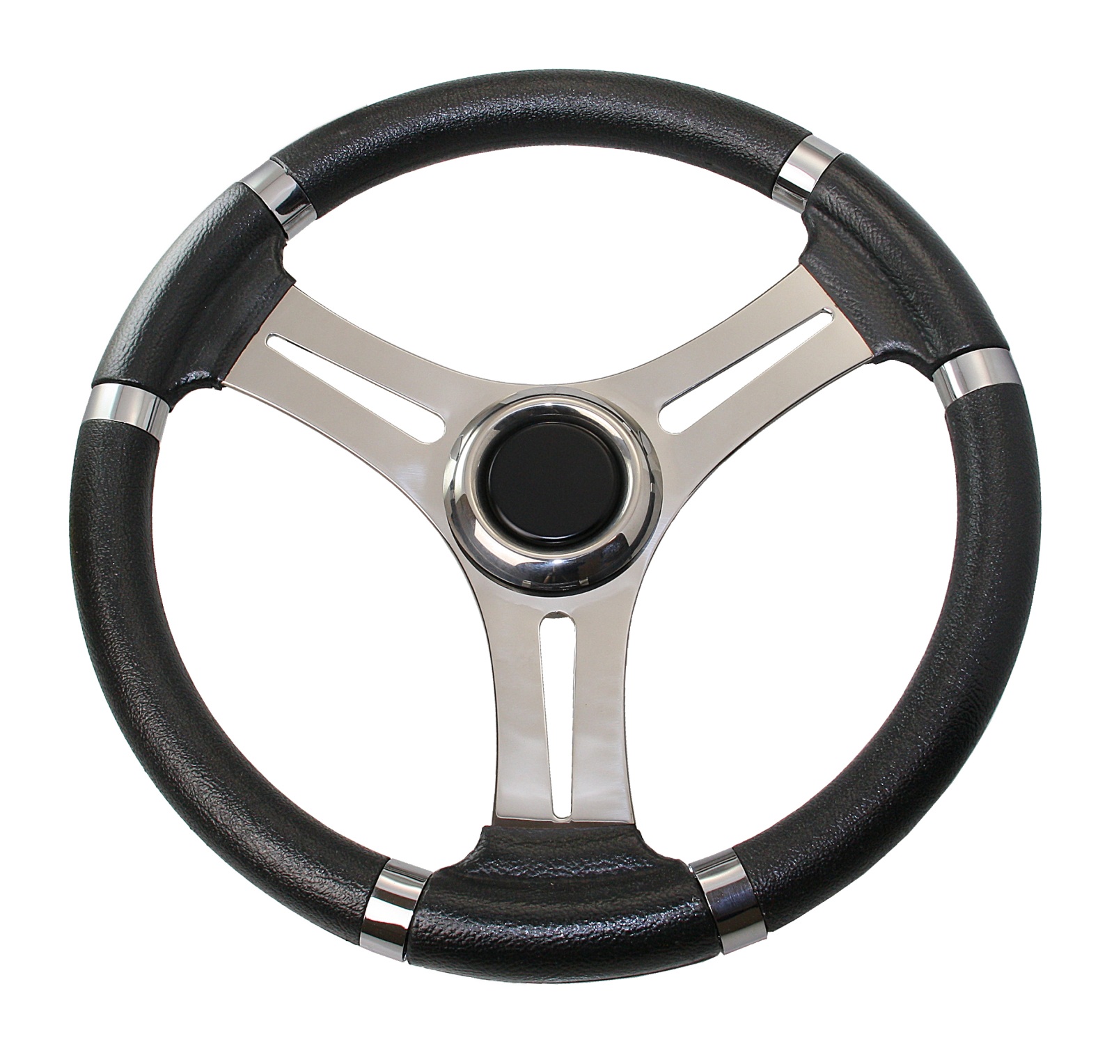 RIVIERA Steuerrad VS01 Edelstahl/PU 350mm schwarz RIVIERA Steuerrad VS01 Edelstahl/PU 350mm schwarz