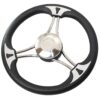 RIVIERA Steuerrad VS03 Edelstahl/PU 350mm schwarz ri72404
