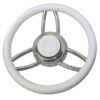 RIVIERA Steuerrad VS13 Edelstahl/PU 350mm weiß ri84001