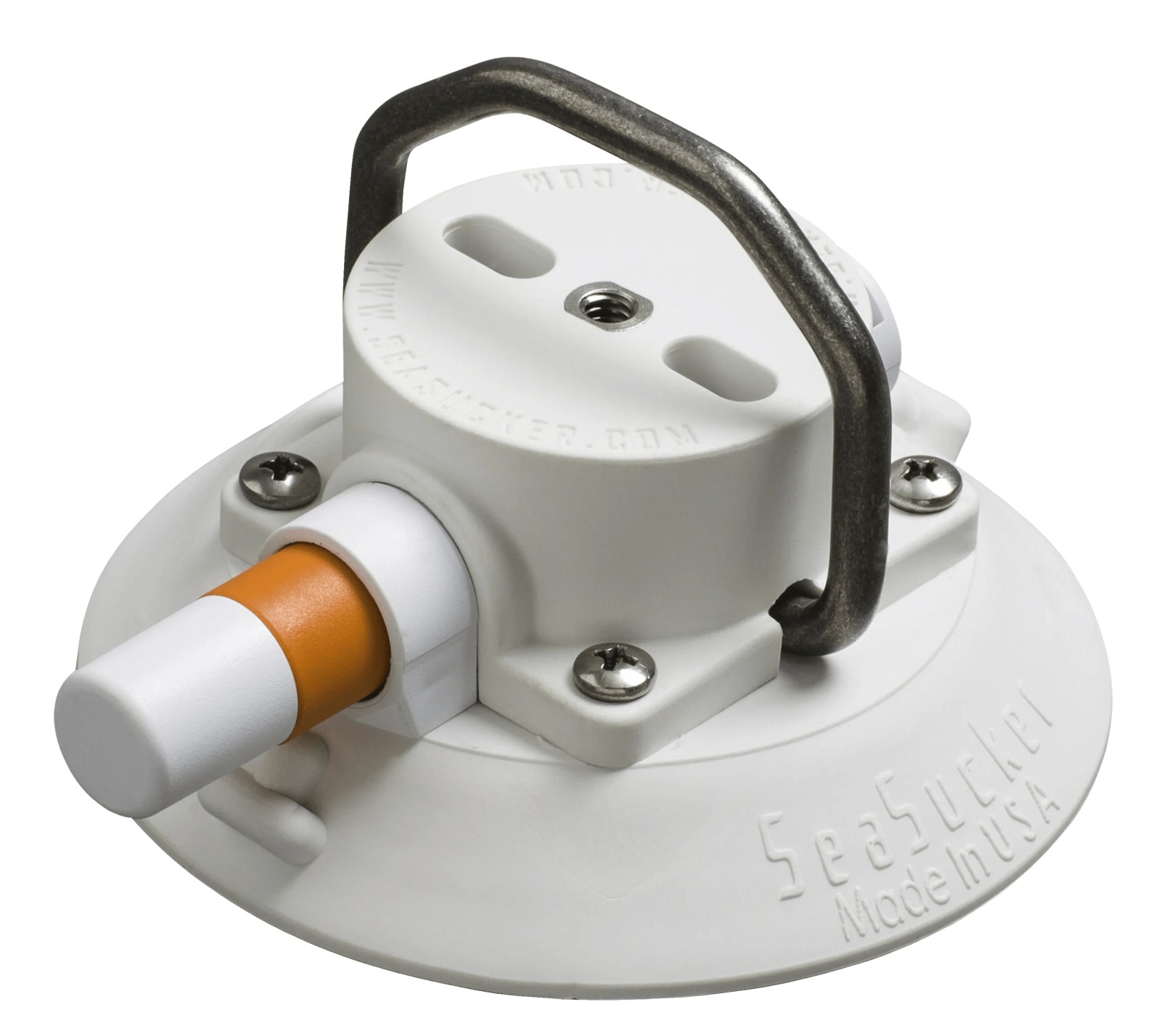 SEASUCKER Vakuum-Saugnapf mit D-Ring 110mm, flache Form, weiß SEASUCKER Vakuum-Saugnapf mit D-Ring 110mm, flache Form, weiß