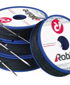 ROBLINE Gewachstes Takelgarn und Nadel, PES, 0,8mm braun, 80m