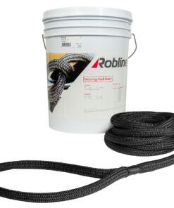 ROBLINE Mooring Rope Set, PES/PES, 10mm, Auge, schwarz, 4x4m/2x10m