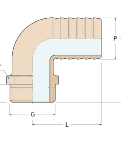 Guidi 90° Schlauchverbinder M - G 1/2'' Guidi 90° Schlauchverbinder M - G 1/2'' - Produktbild 2 - Artikel 0110.100127