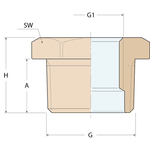 Guidi Reduzierhülse MF - G 3/8'' auf 1/4'' Guidi Reduzierhülse MF - G 3/8'' auf 1/4'' - Produktbild 2 - Artikel 0241.100202