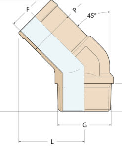 Guidi 45°-Schlauchverbinder M - G 1''1/4 P 38 Guidi 45°-Schlauchverbinder M - G 1''1/4 P 38 - Produktbild 2 - Artikel 0900.100159