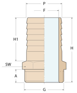 Guidi Schlauchverbinder M - G 1''1/4 P 38 - Produktbild 2 - Artikel 1004B.200159