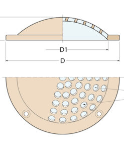 Guidi Gefräste runde perforierte Kappe - D 60 Guidi Gefräste runde perforierte Kappe - D 60 - Produktbild 2 - Artikel 1117.100548