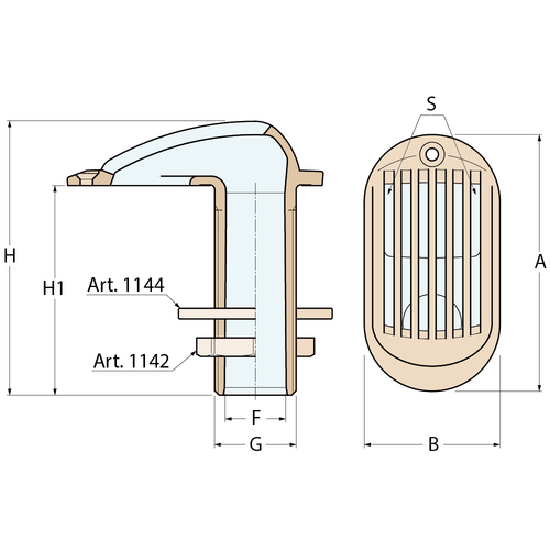 Guidi Ansaugkorb gefräst - G 3/8'' Guidi Ansaugkorb gefräst - G 3/8'' - Produktbild 2 - Artikel 1120.100003