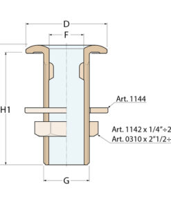 Guidi Borddurchlass abgerundet - G 1/4'' - Produktbild 2 - Artikel 1121C.110002