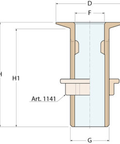 Guidi Borddurchlass bündig - G 3/4'' - Produktbild 2 - Artikel 1265.100005