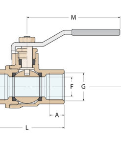 Guidi Kugelhahn FF - G 1''1/4 - Produktbild 2 - Artikel 1570.120007