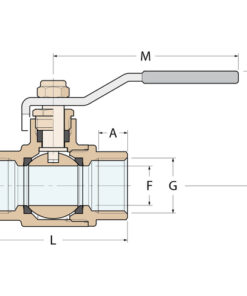 Guidi Kugelhahn FF - G 1'' Guidi Kugelhahn FF - G 1'' - Produktbild 2 - Artikel 2080.200006