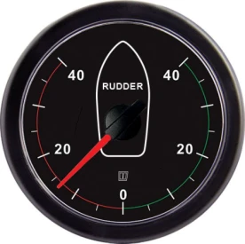 Vetus Ruderlagenanzeige, schwarz, 12/24 V schwarz
