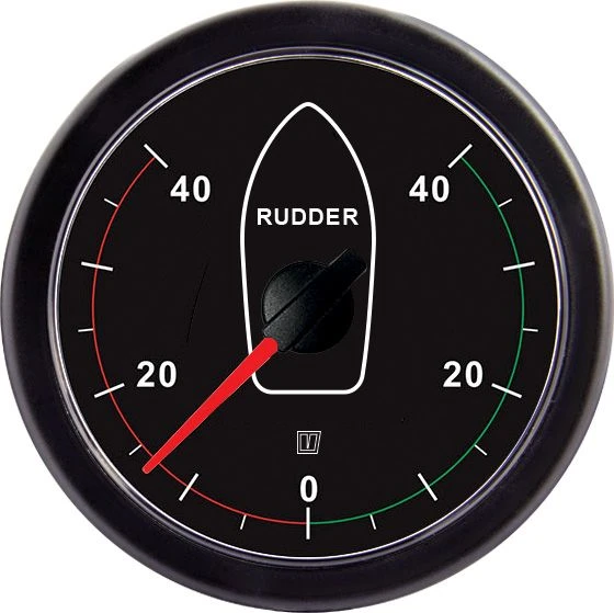 Vetus Ruderlagenanzeige, schwarz, 12/24 V Vetus Ruderlagenanzeige