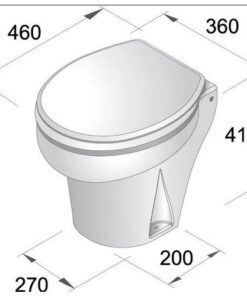 Vetus elektrische Bordtoilette 12V VETUS TMS12Q Vetus Marine Toilet 12V 6