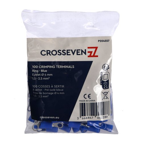 Crosseven Isolierte Ringkabelschuhe Blau ø8 mm Crosseven Isolierte Ringkabelschuhe Blau ø8 mm - Produktbild 2 - Artikel P204559