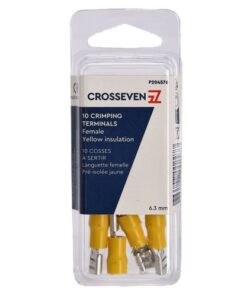 Crosseven Isolierte Flachsteckerhülse Gelb 6,3 mm 3 mm - Produktbild 1 - Artikel P204576