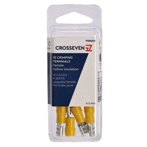Crosseven Isolierte Flachsteckerhülse Gelb 6,3 mm 3 mm - Produktbild 1 - Artikel P204576