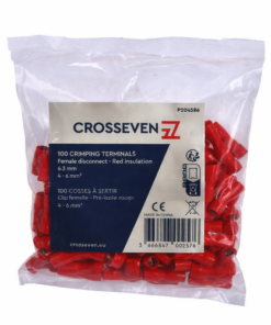 Crosseven Vollisolierte Flachsteckerhülse, Rot Rot - Produktbild 1 - Artikel P204584