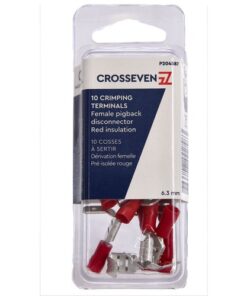 Crosseven Isolierte Flachsteckadapter,Rot,0,5-1,5 Rot