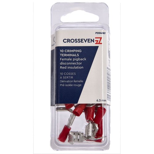 Crosseven Isolierte Flachsteckadapter,Rot,0,5-1,5 Rot