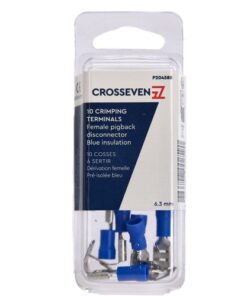 Crosseven Isolierte Flachsteckadapter,Blau,1,5-2,5 Blau