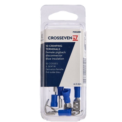 Crosseven Isolierte Flachsteckadapter,Blau,1,5-2,5 Blau
