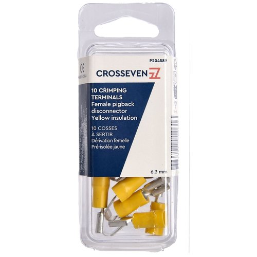 Crosseven Isolierte Flachsteckadapter,Gelb,4-6 mm² Gelb