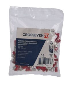 Crosseven Isolierte Flachsteckadapter,Rot,0,5-1,5 Rot
