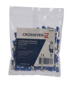 Crosseven Isolierte Flachsteckadapter,Blau,1,5-2,5 Blau