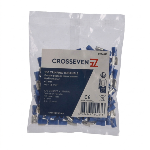 Crosseven Isolierte Flachsteckadapter,Blau,1,5-2,5 Blau