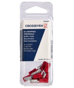 Crosseven Isolierte Rundstecker,Rot,0,5-1,5 mm² Rot