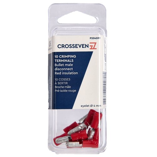 Crosseven Isolierte Rundstecker,Rot,0,5-1,5 mm² Rot