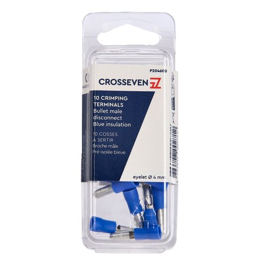 Crosseven Isolierte Rundstecker,Blau,1,5-2,5 mm² Blau